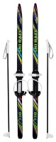 Лыжи подростковые SKI RACE 130-100 см с универсал.креп. и ал. палками